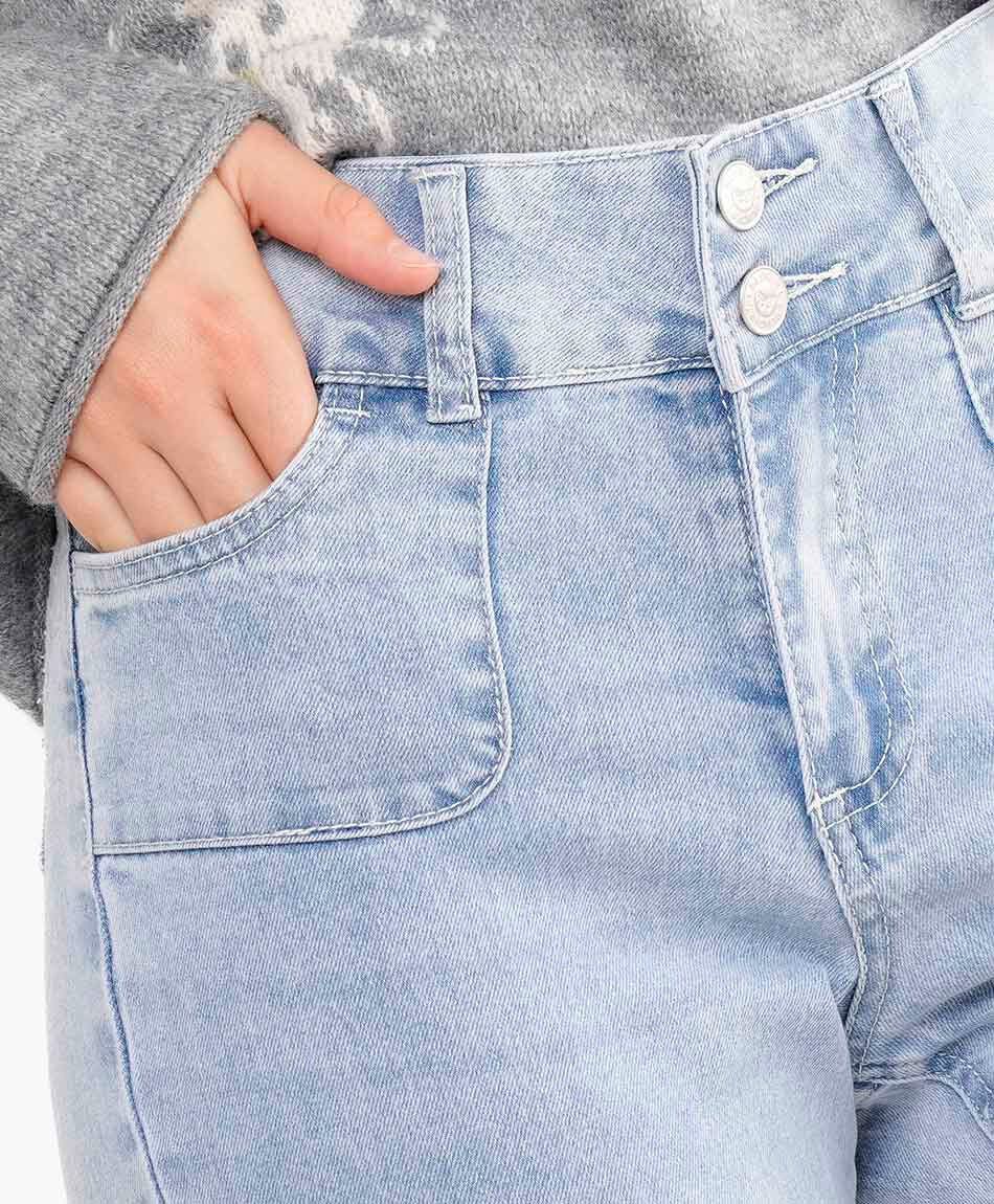 Jeans mujer  flare bordados