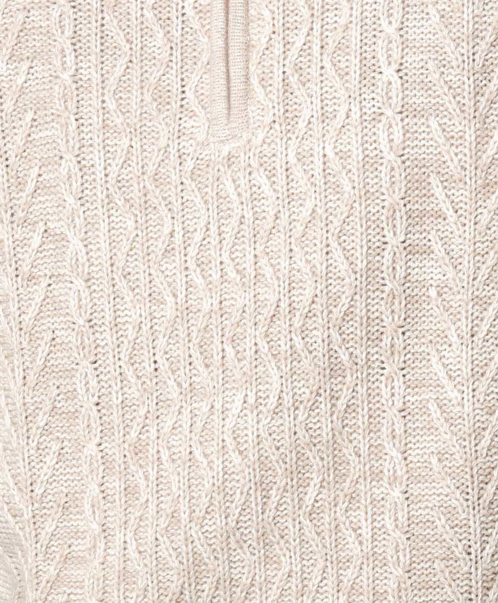 Sweater hombre textura medio cierre beige Sweater hombre textura medio cierre beige
