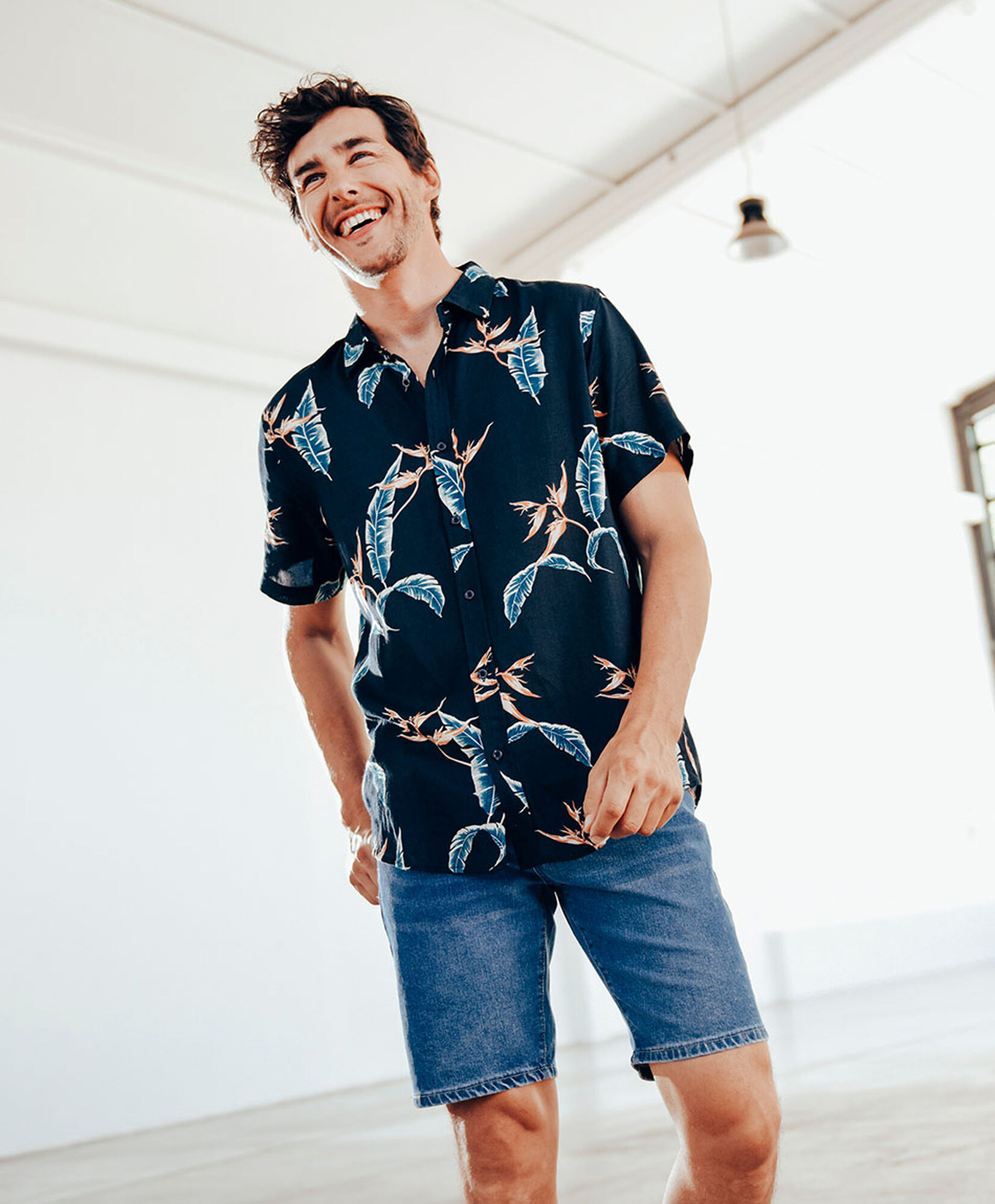 Camisa hombre hojas Camisa hombre hojas