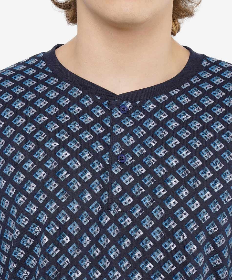 Pijama hombre cuadros azulados