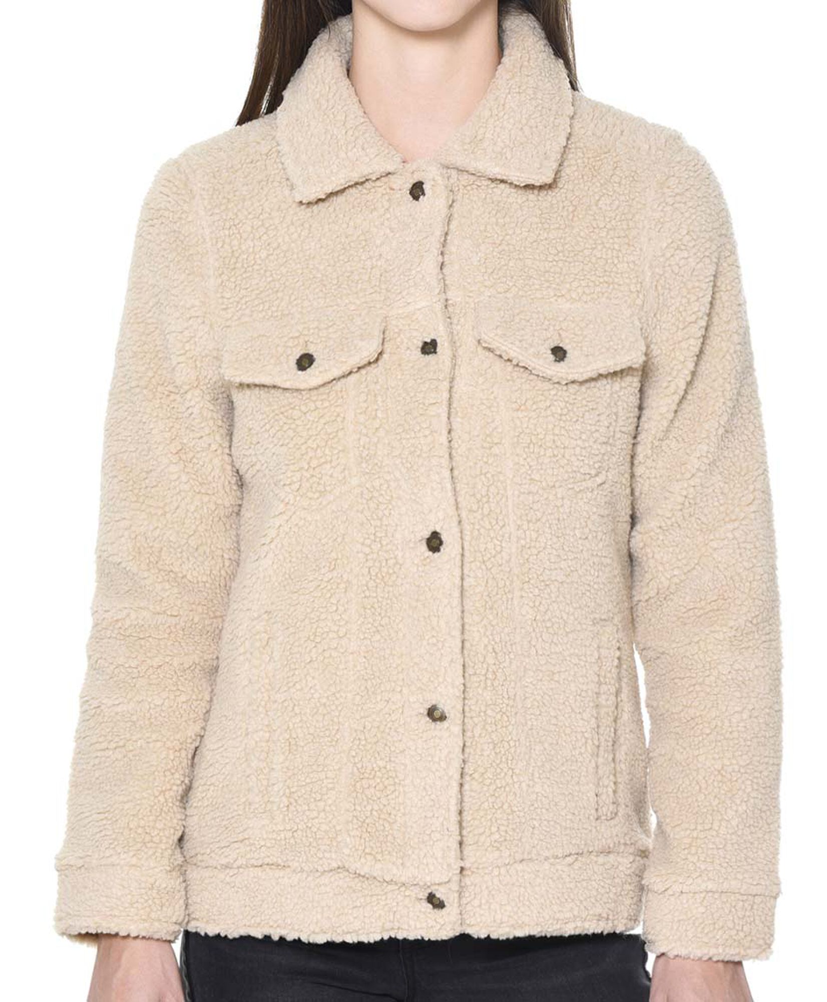 Chaqueta sherpas bolsillos Chaqueta sherpas bolsillos