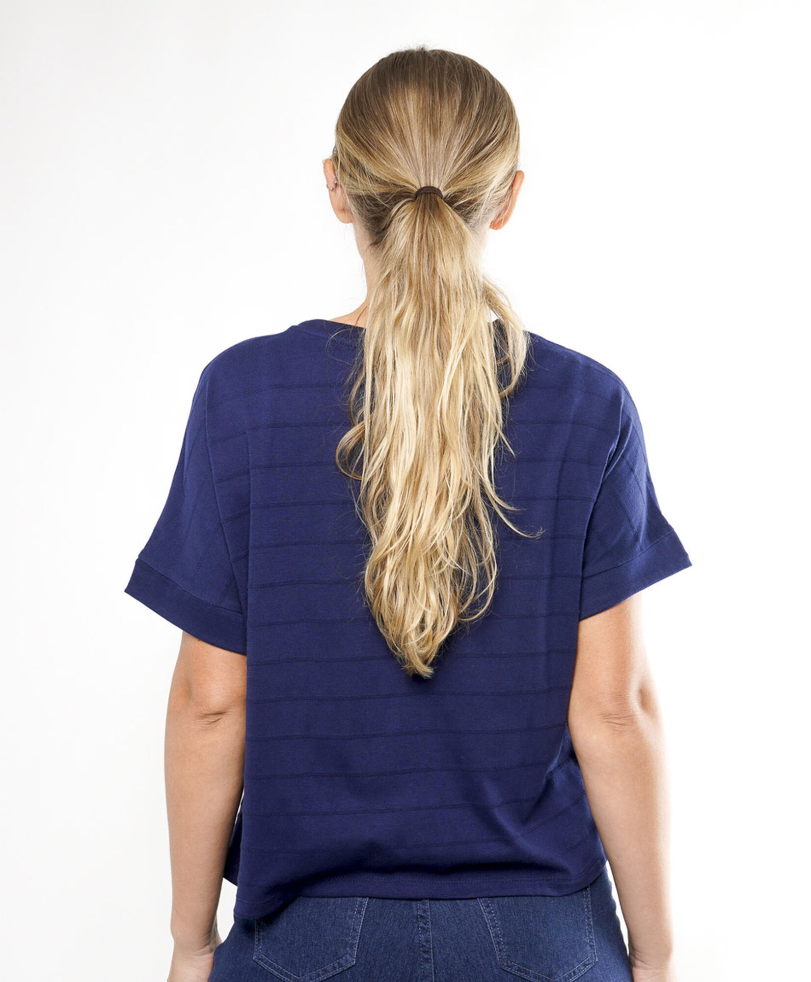 Polera mujer texturada líneas Polera mujer texturada líneas