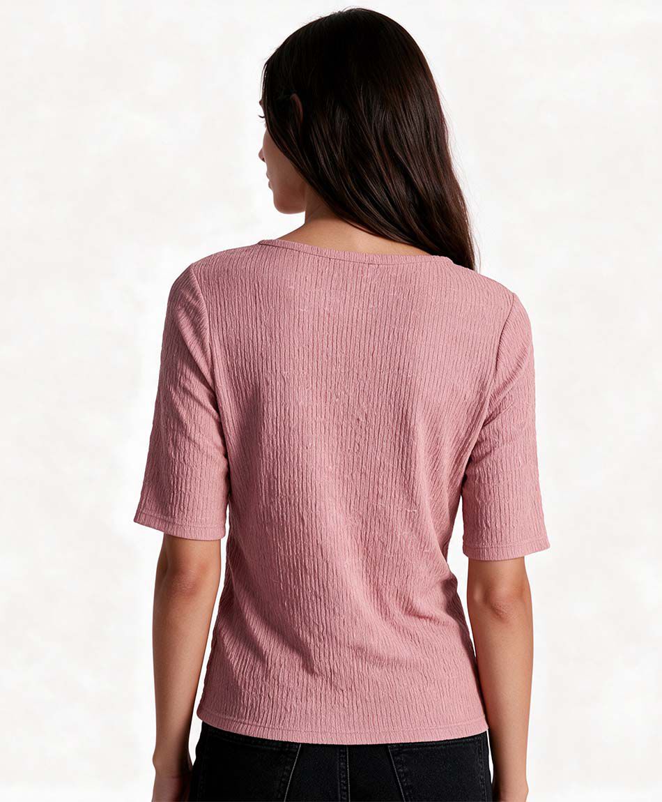 Polera mujer cuello asim&eacute;trico