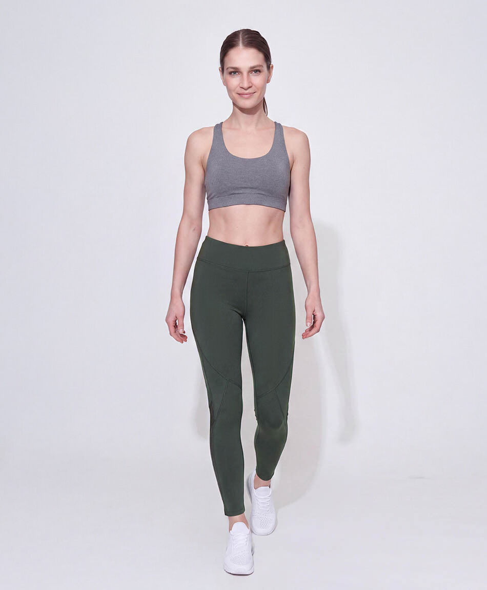Calza deportiva mujer verde oscuro
