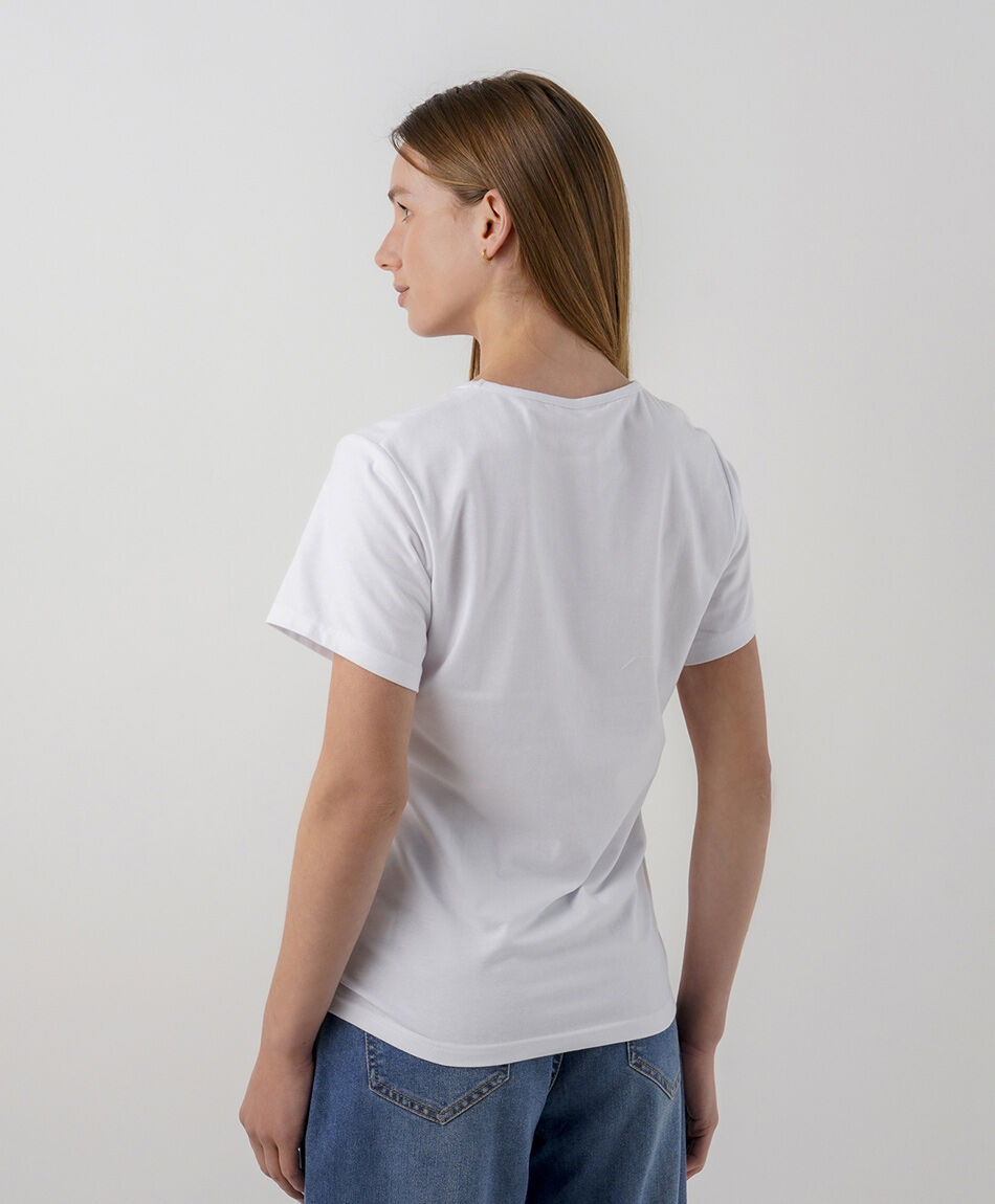 Polera mujer bordado tigre