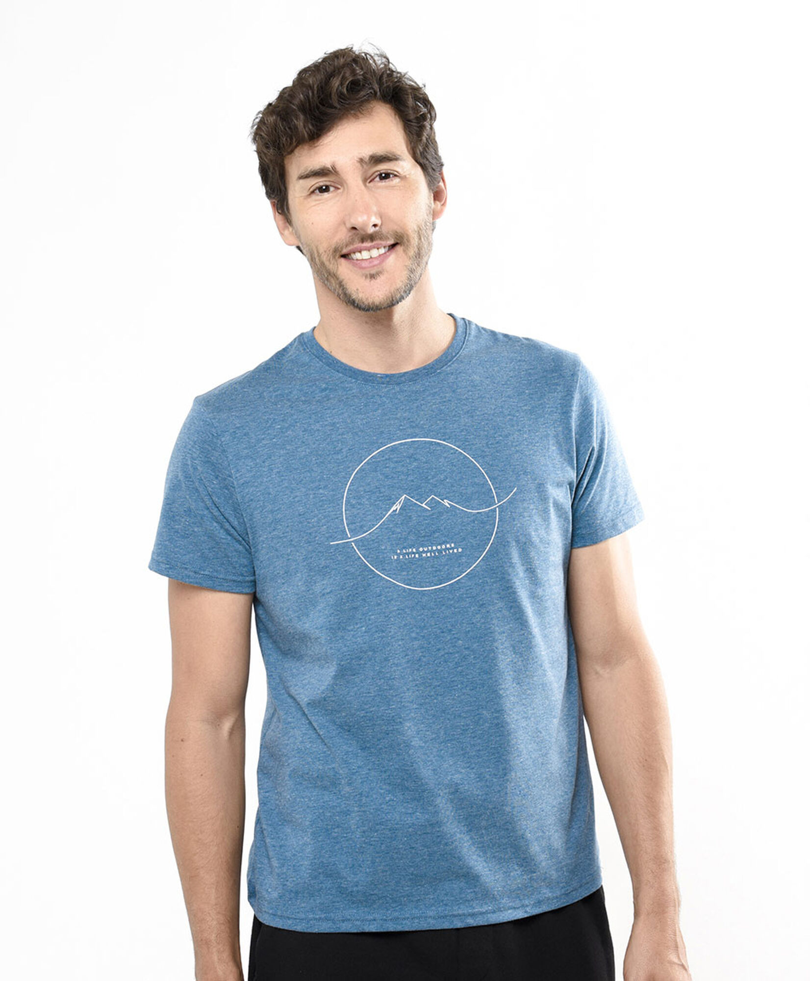 Polera deportiva hombre línea montaña Polera deportiva hombre línea montaña