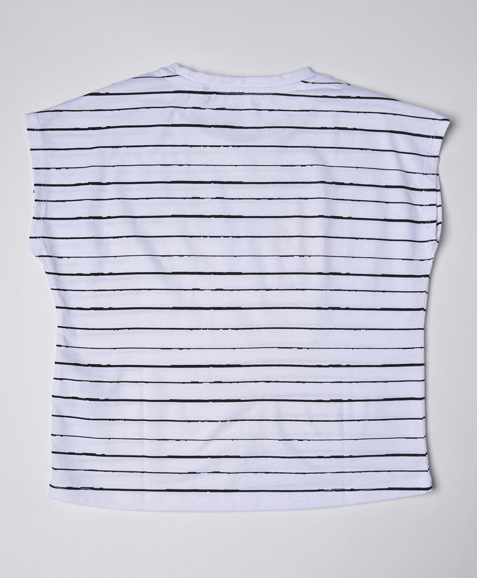 Polera ni&ntilde;a l&iacute;neas happy