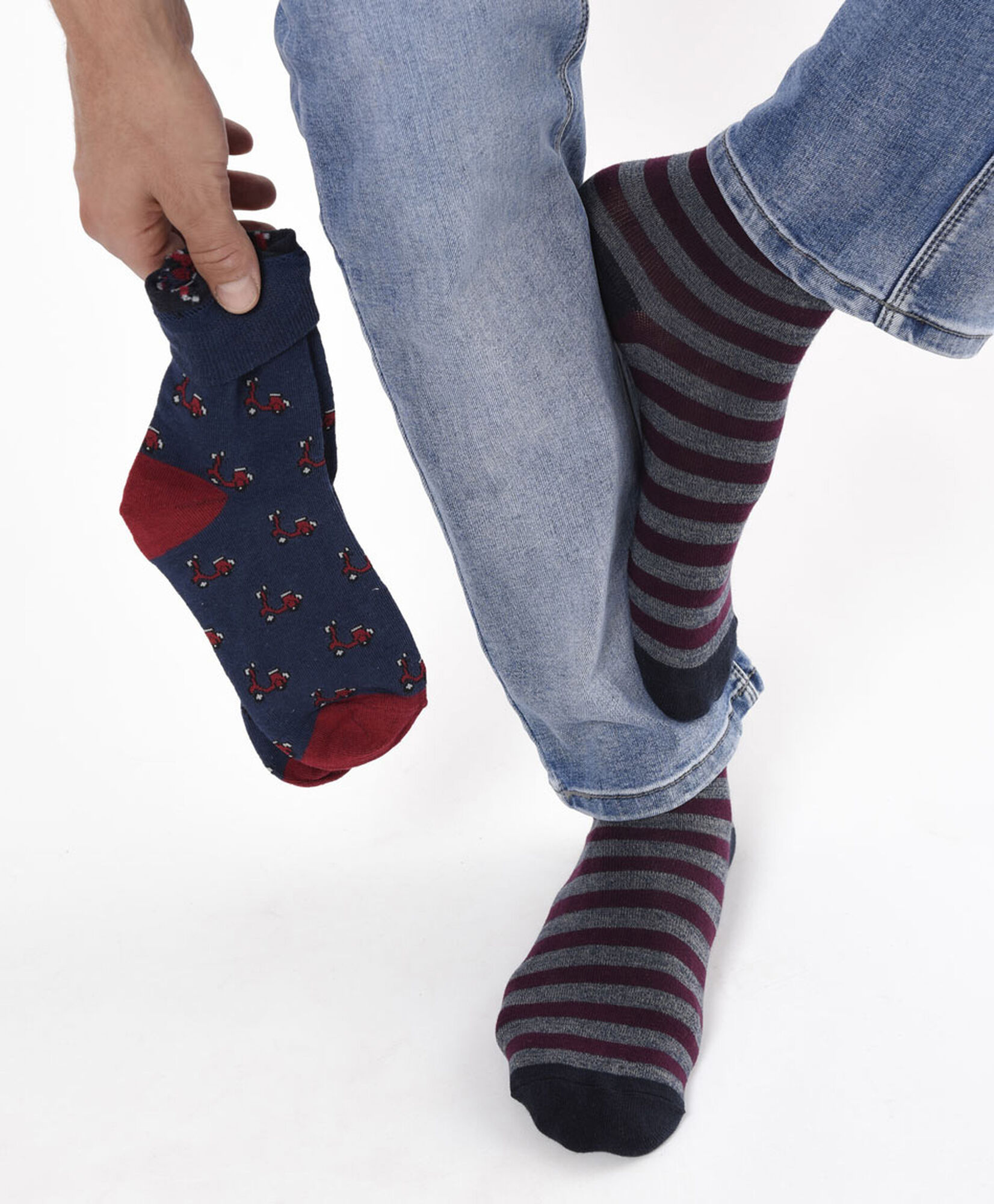 Pack 2 calcetines hombre motocicletas Pack 2 calcetines hombre motocicletas