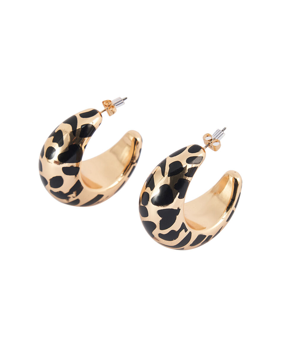 Aros mujer animal print