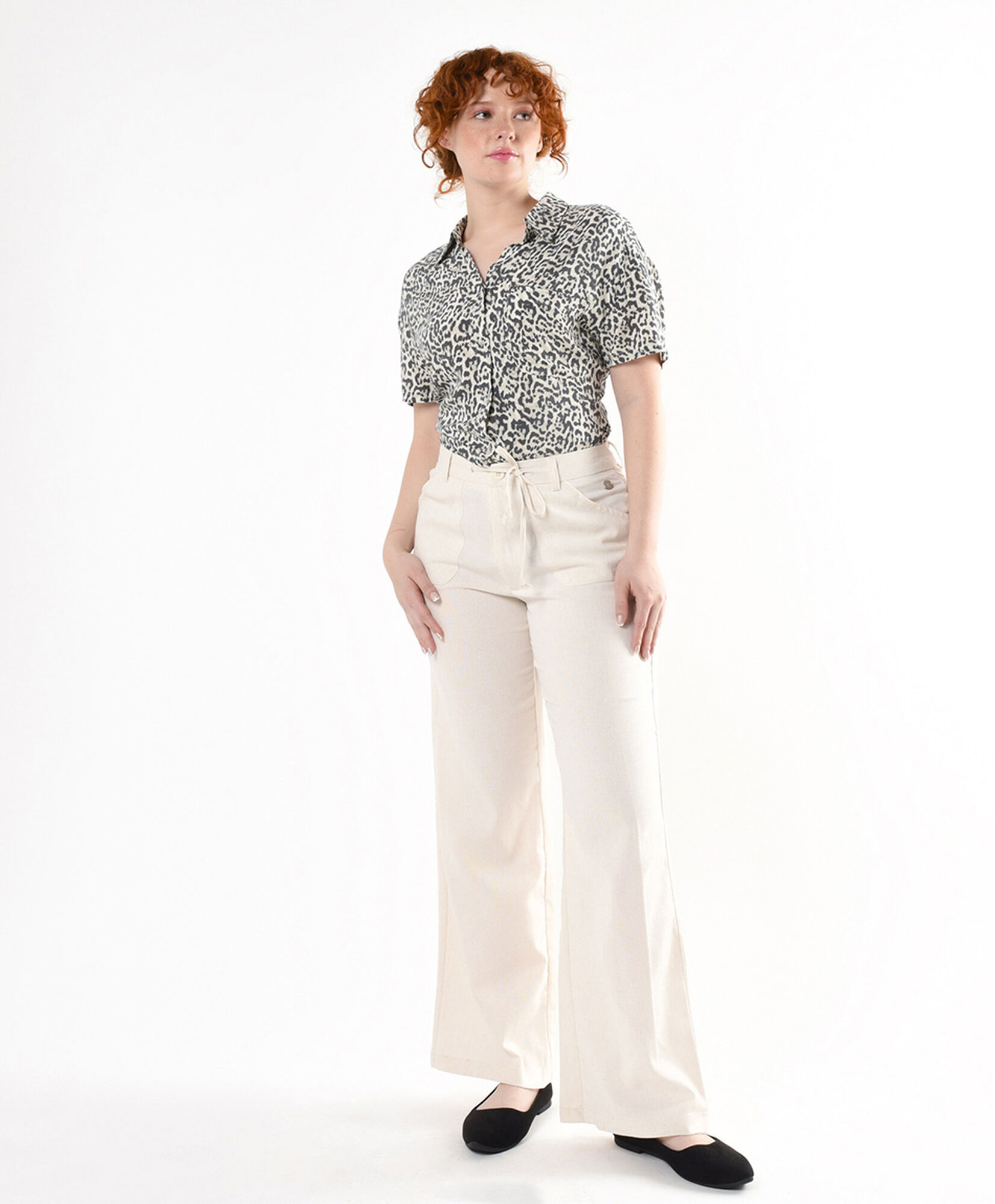 Pantalón mujer lino lazo Pantalón mujer lino lazo