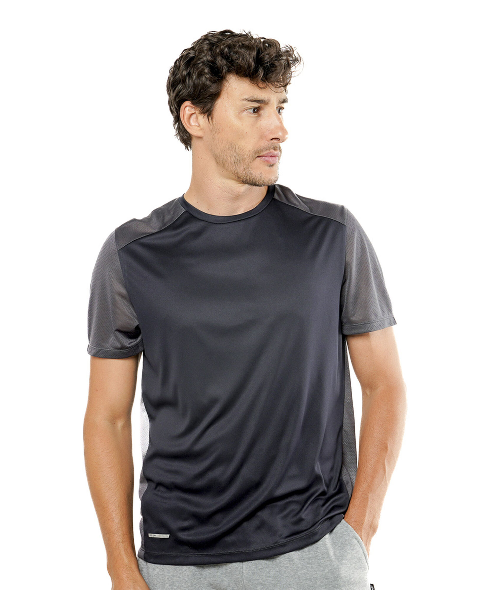 Polera deportiva hombre gris Polera deportiva hombre gris
