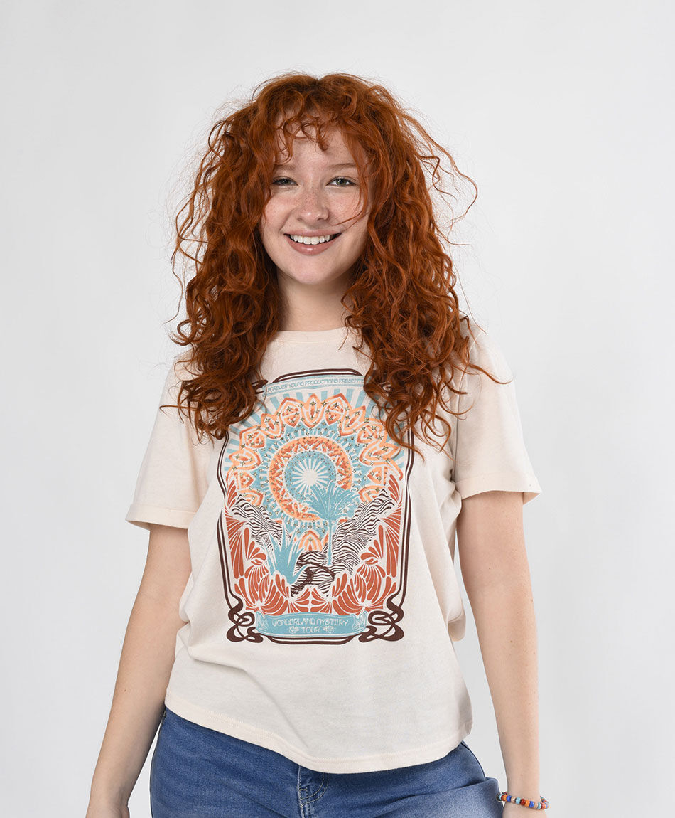 Polera mujer estampado solar