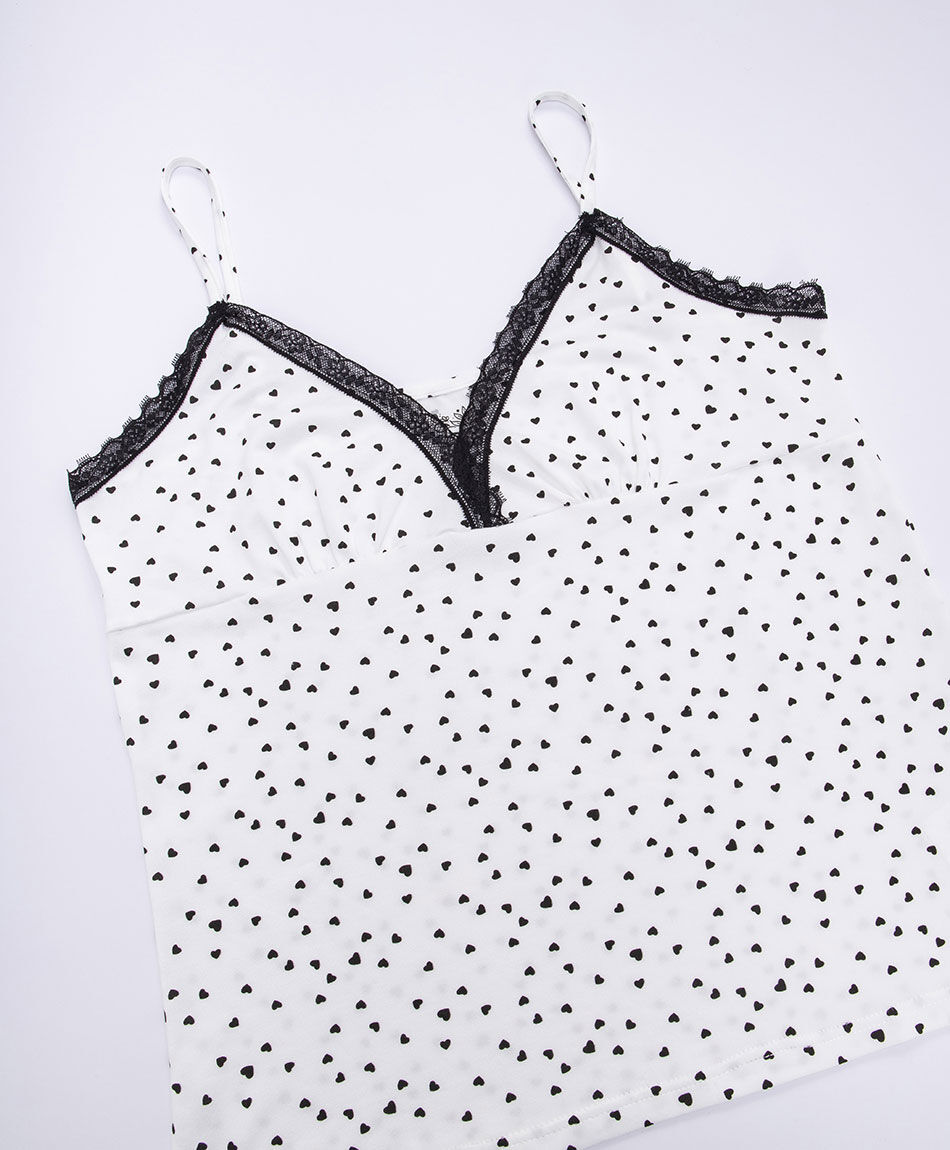 Baby doll mujer corazones black