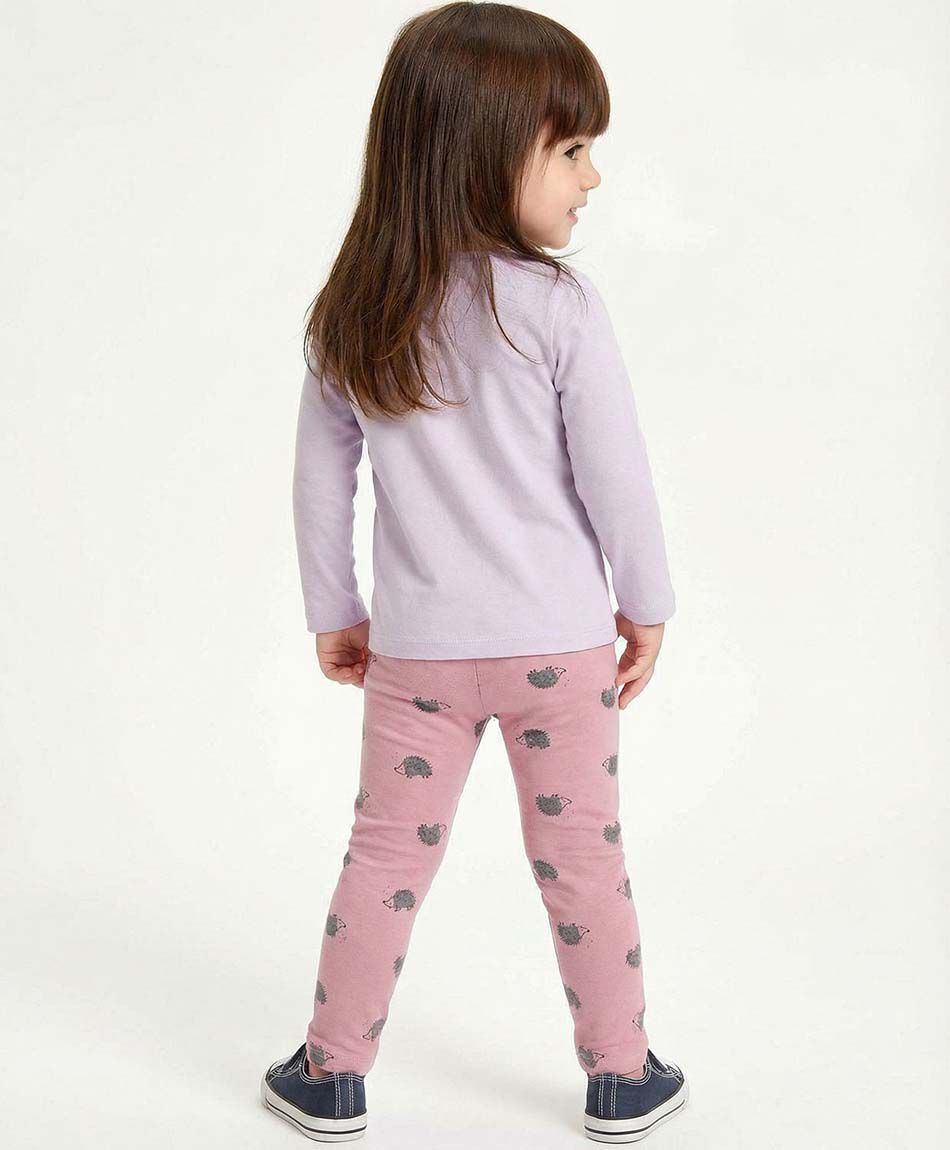 Leggins beb&eacute; forrada erizo