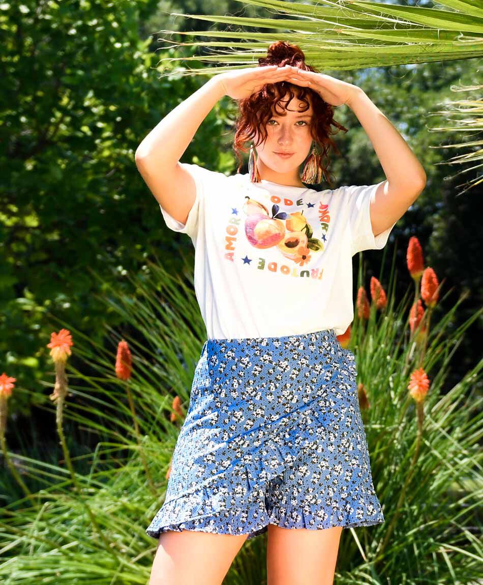Short mujer estampado floreado
