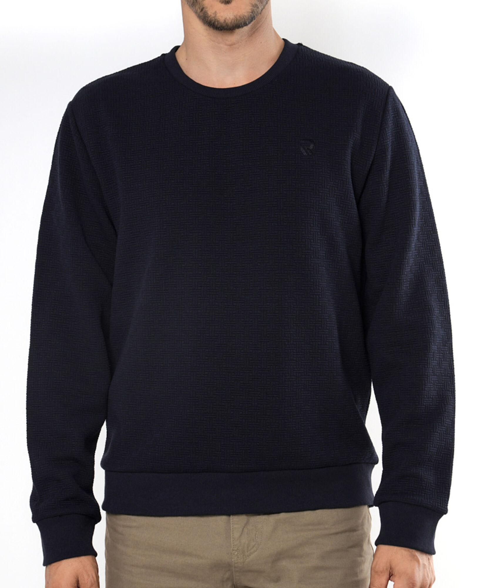 Polerón hombre liso azul oscuro Polerón hombre liso azul oscuro