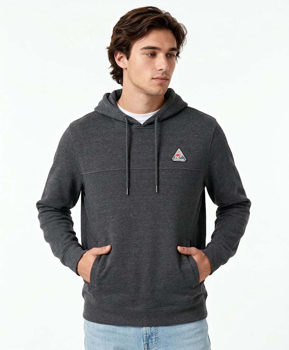 Poler&oacute;n hombre con capucha  colorado