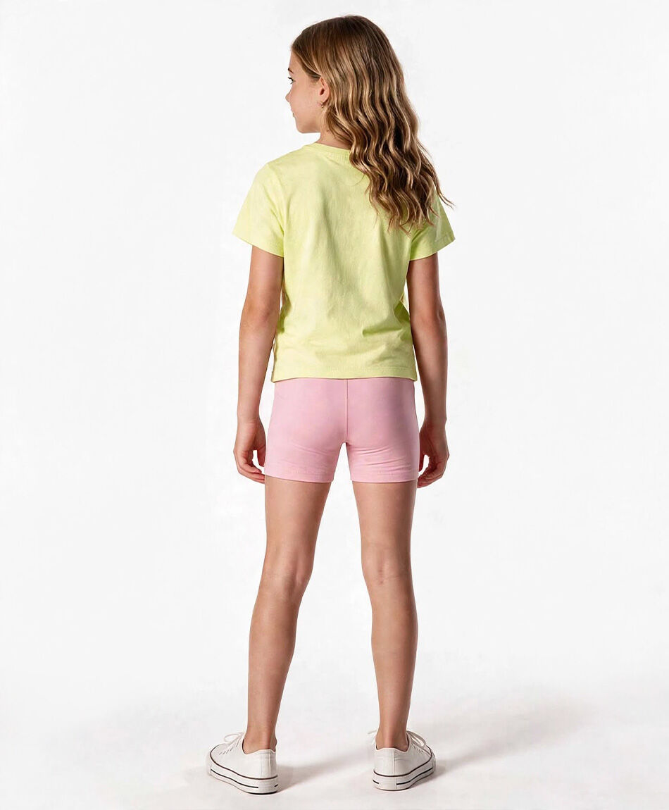 Short ni&ntilde;a biker rosado