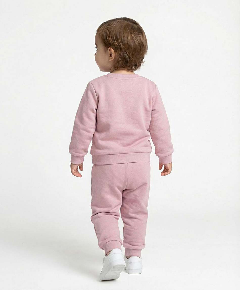 Set buzo beb&eacute; wild rosado