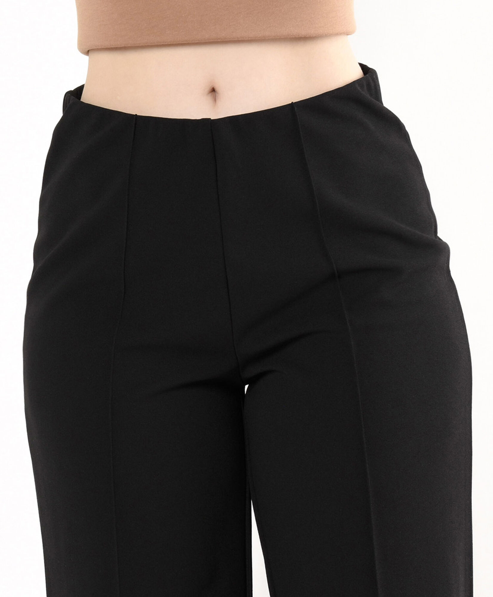 Pantalón mujer costura frontal wide Pantalón mujer costura frontal wide
