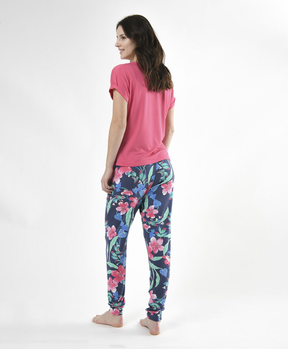 Pijama mujer floreado 2 piezas