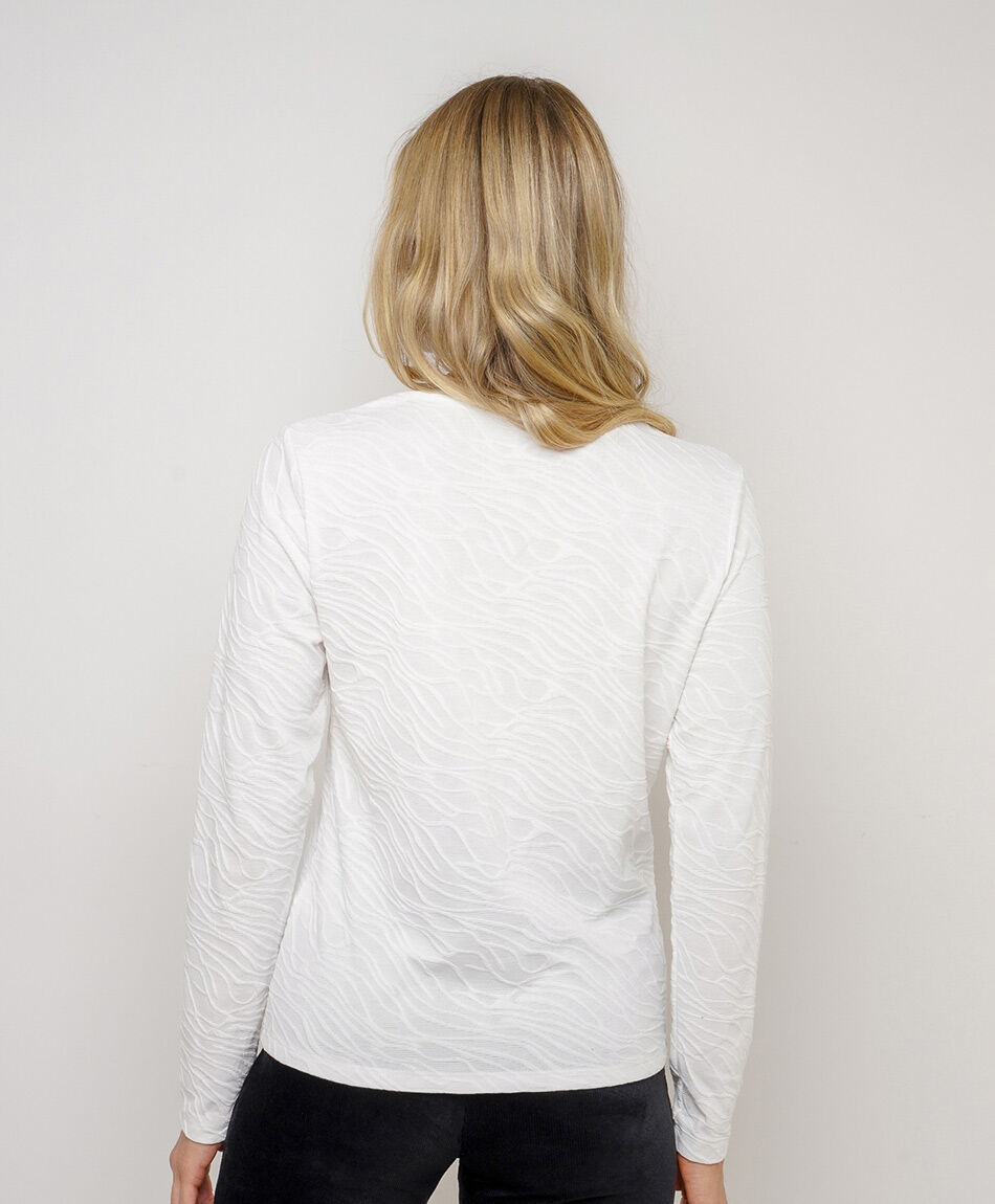 Polera mujer textura cebra