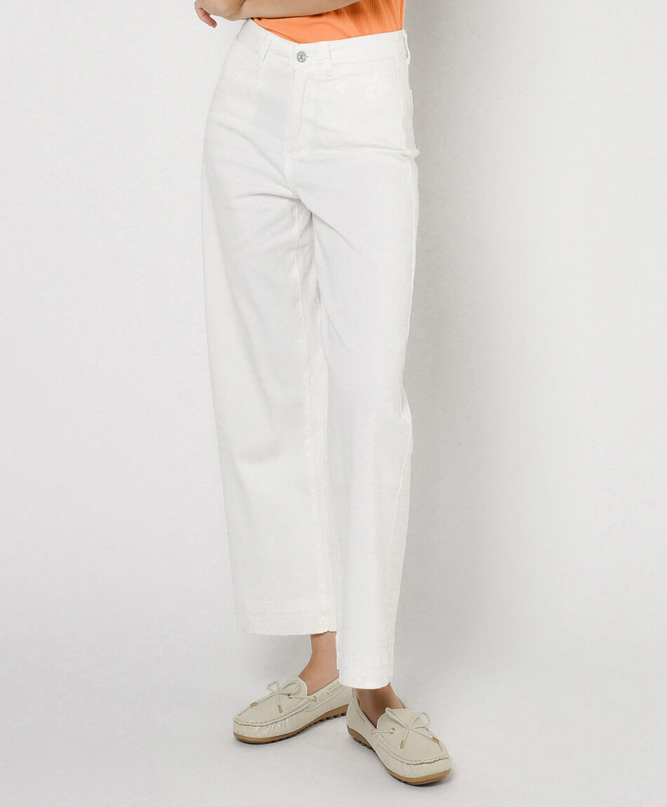 Jeans mujer blanco wide