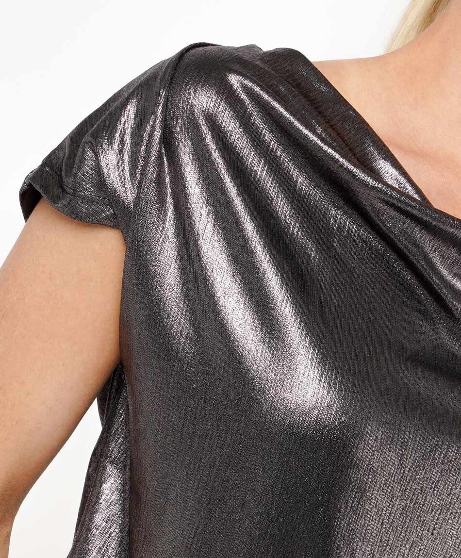 Polera mujer plateada