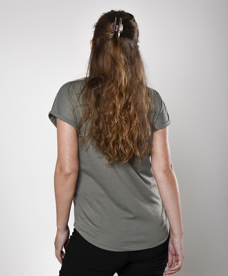 Polera oversize manga mini cuello redondo