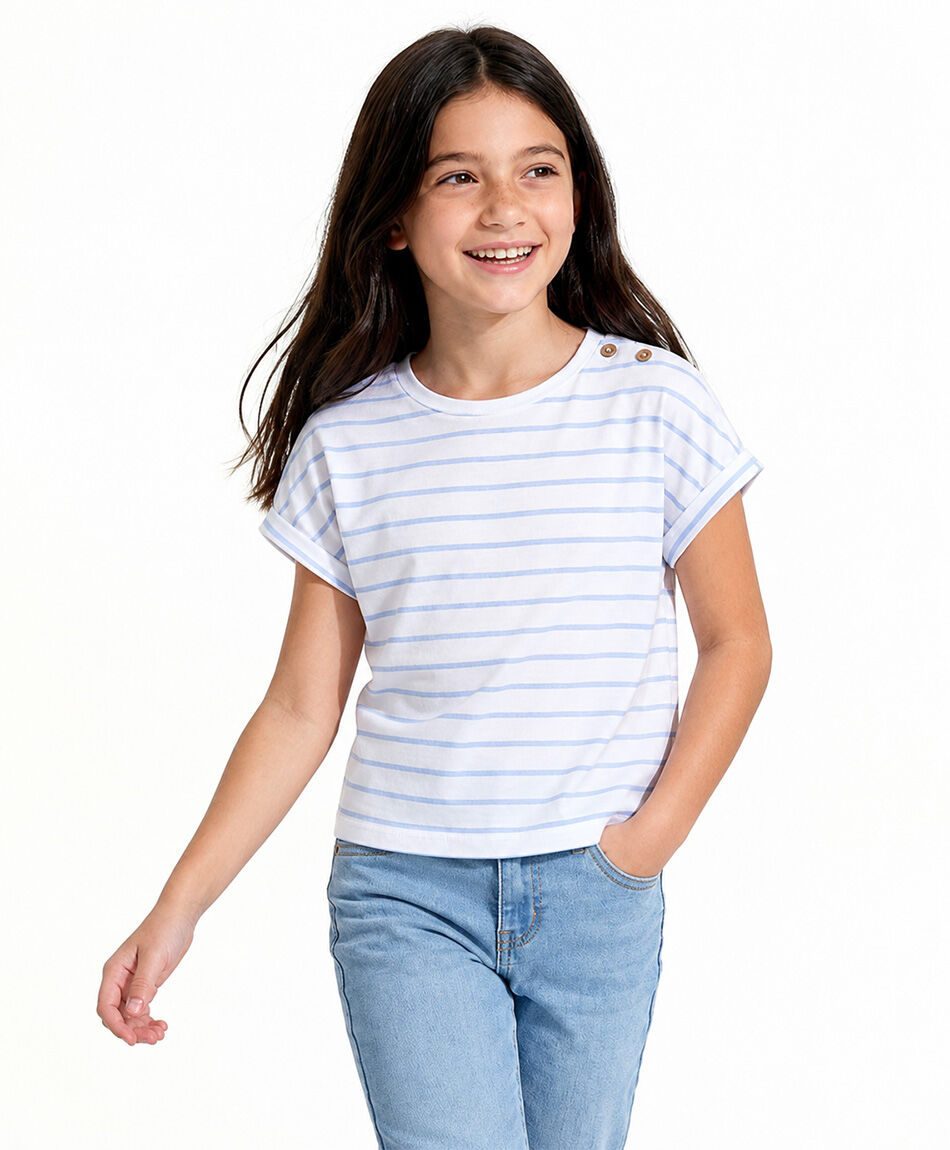 Polera ni&ntilde;a l&iacute;neas