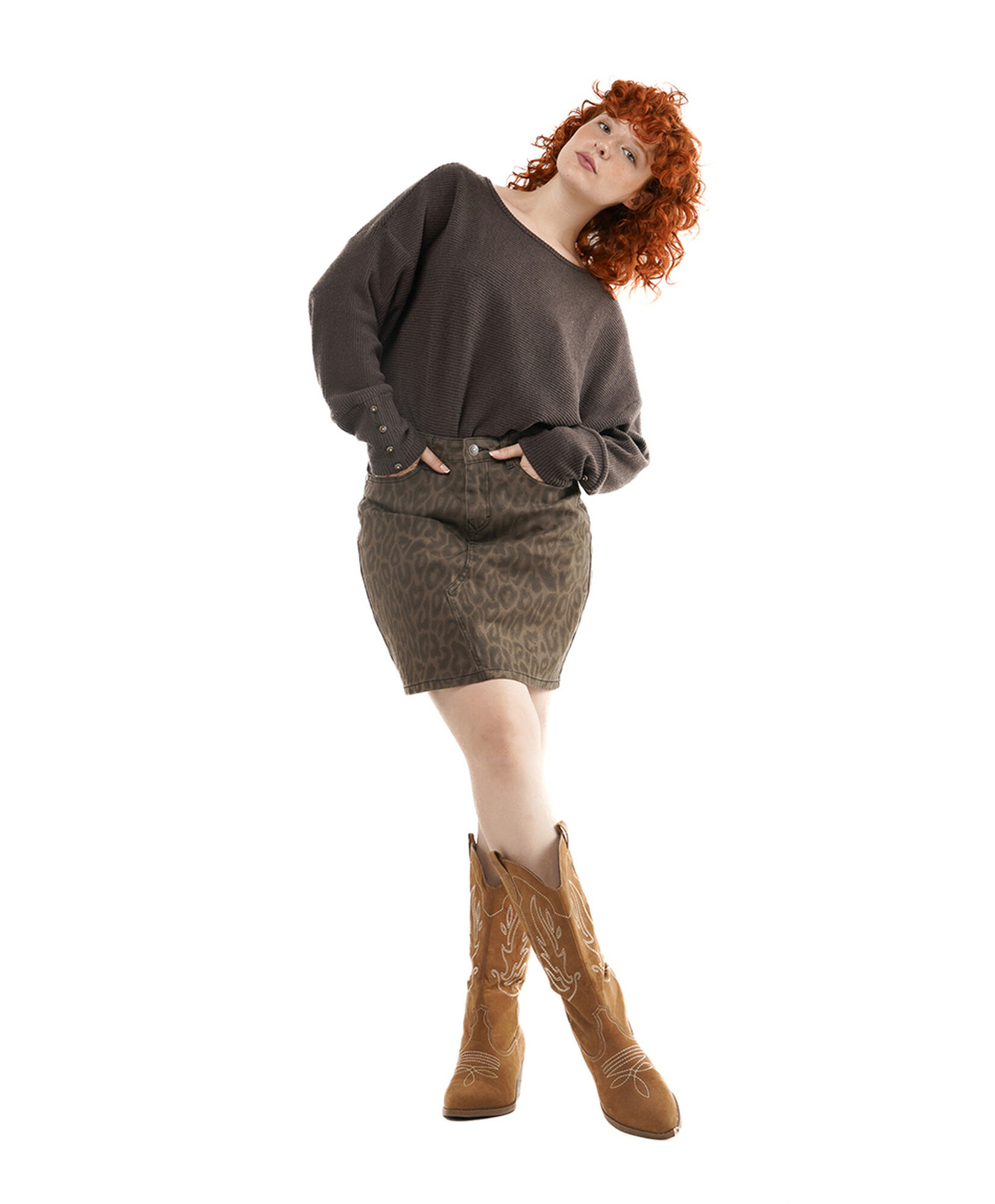 Mini falda mujer denim animal print Mini falda mujer denim animal print