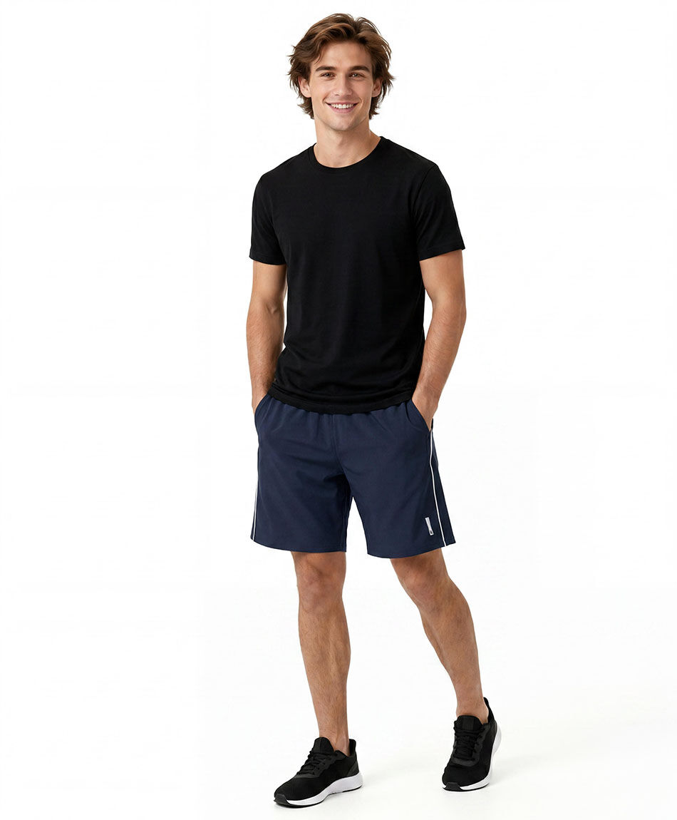 Short deportivo hombre navy l&iacute;neas