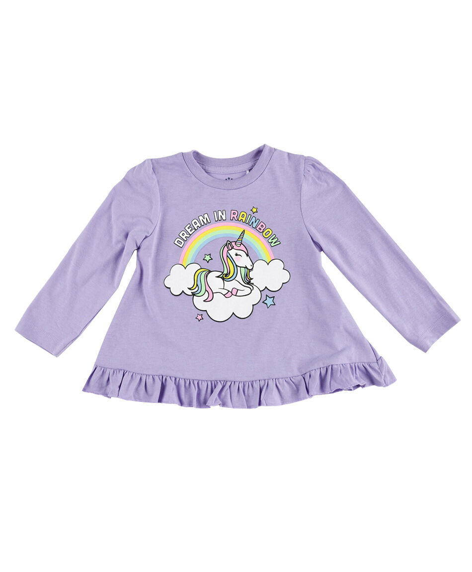 Polera bebé unicornio vuelos