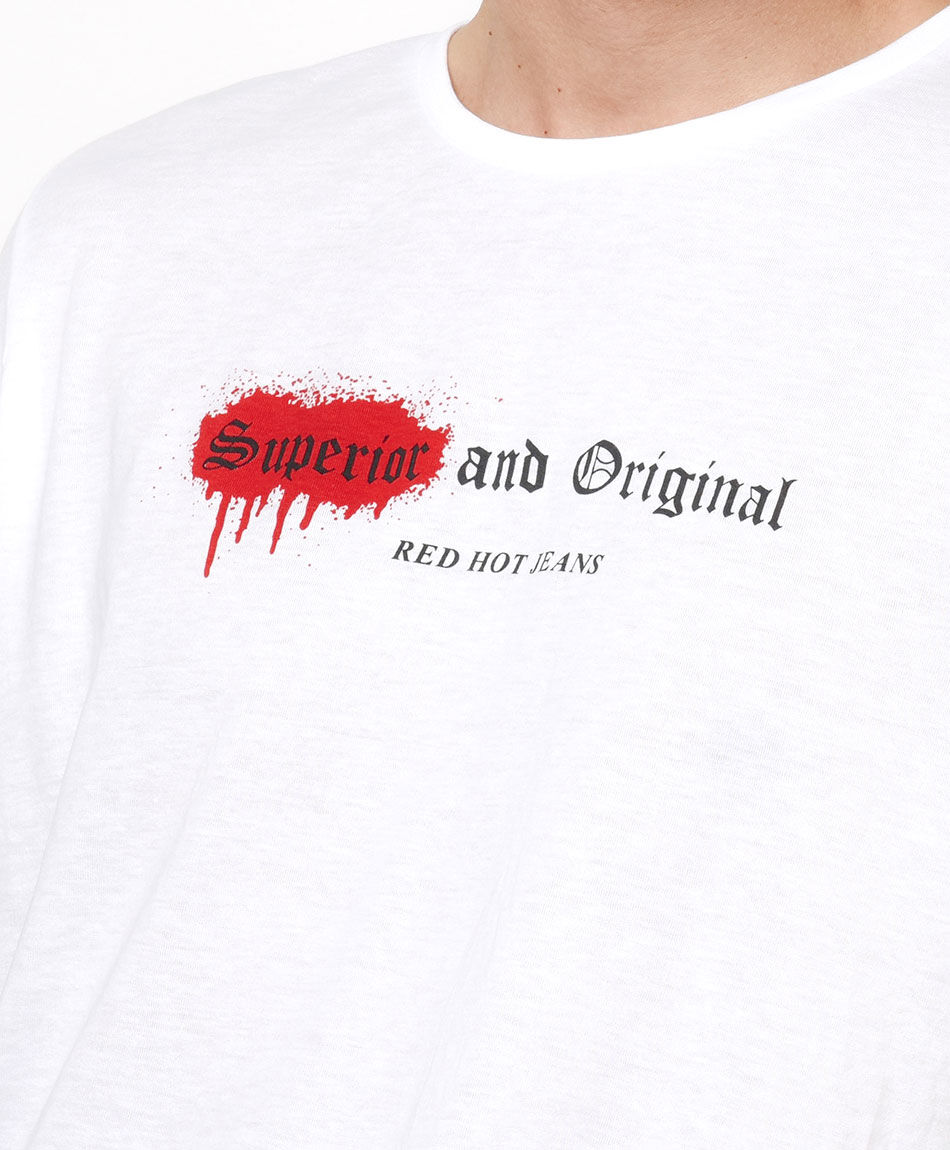 Polera hombre estampado frase