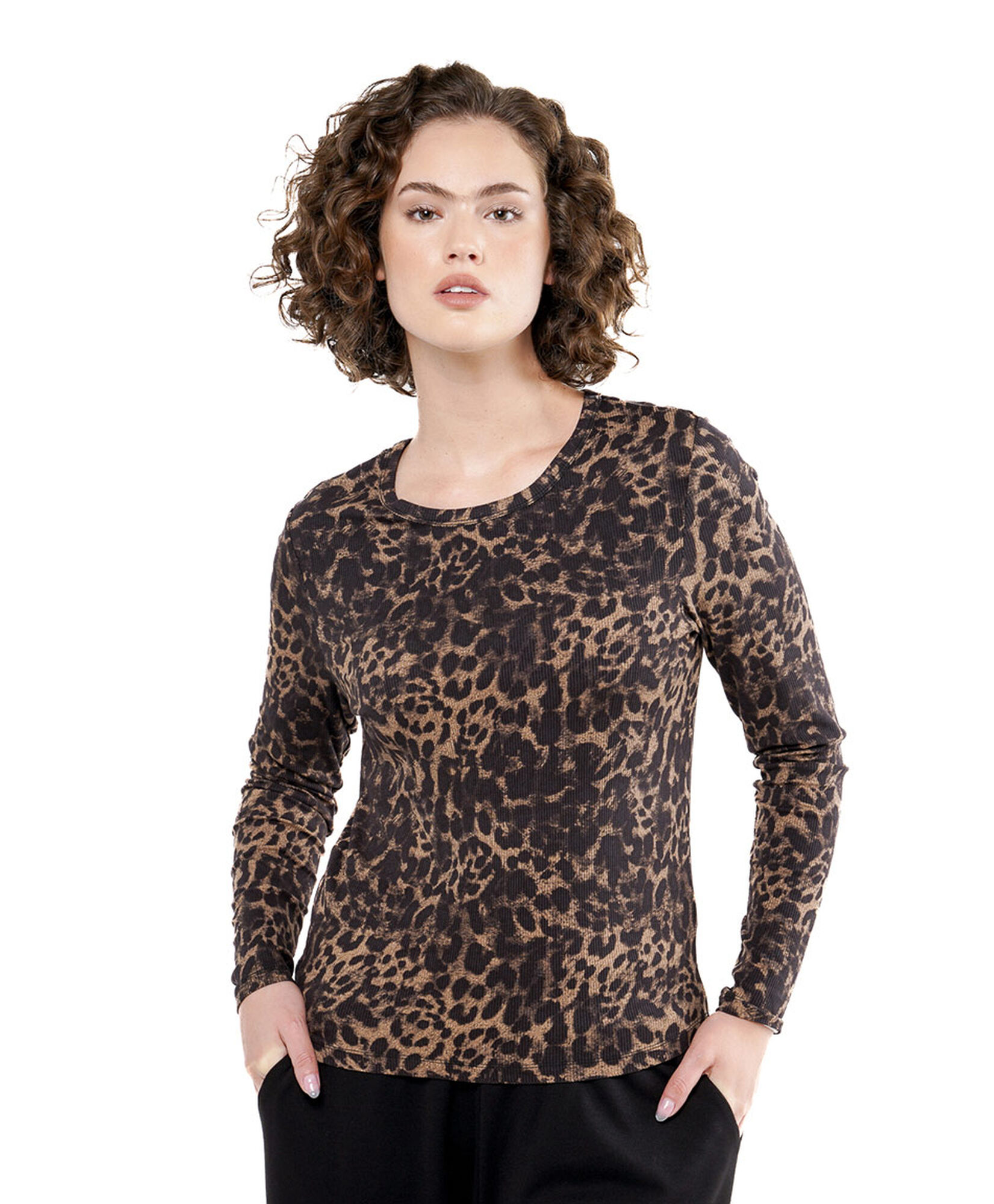 Polera mujer animal print leopardo Polera mujer animal print leopardo