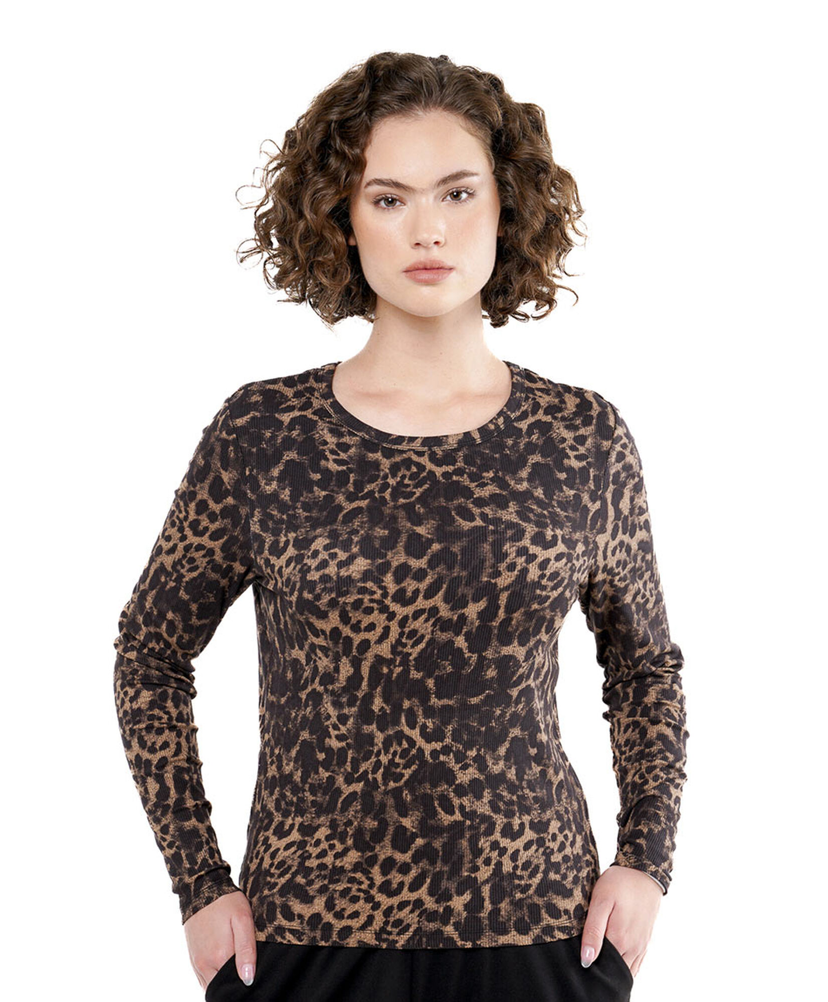 Polera mujer animal print leopardo Polera mujer animal print leopardo