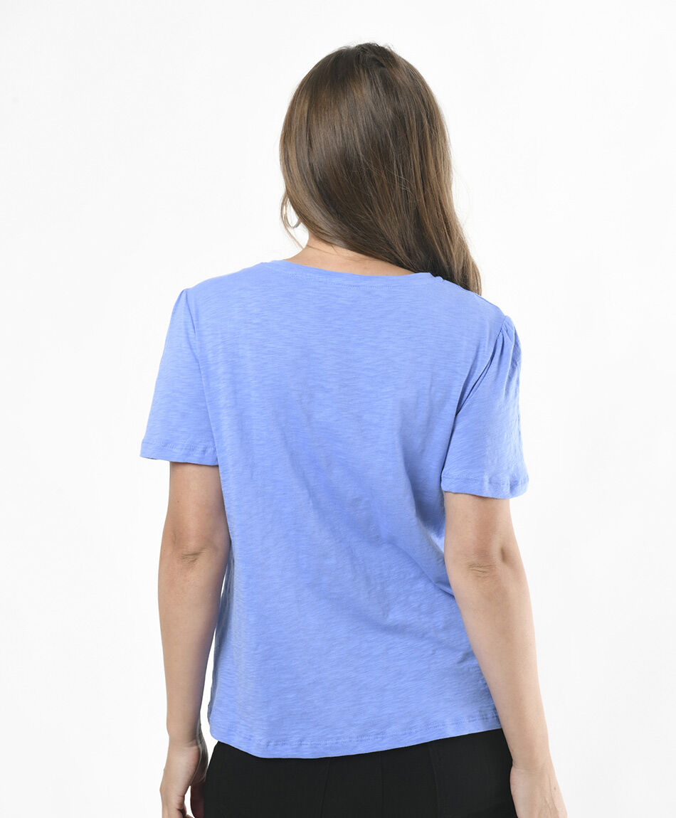 Polera mujer jaspeada encaje