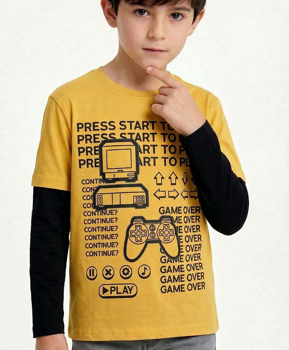 Polera ni&ntilde;o estampado hora de jugar