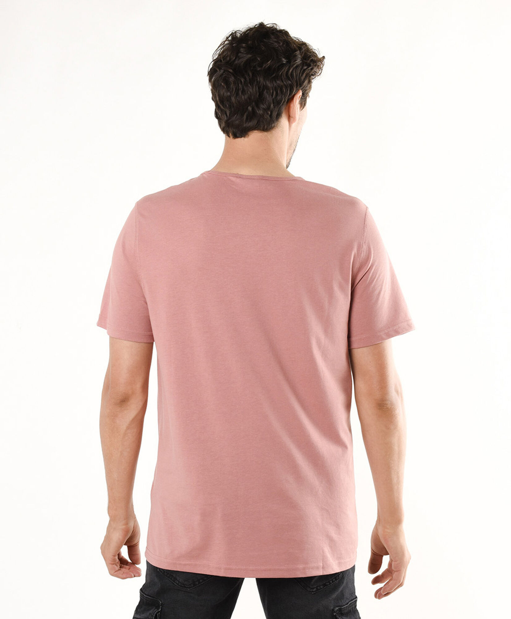 Polera hombre lisa colores parche Polera hombre lisa colores parche