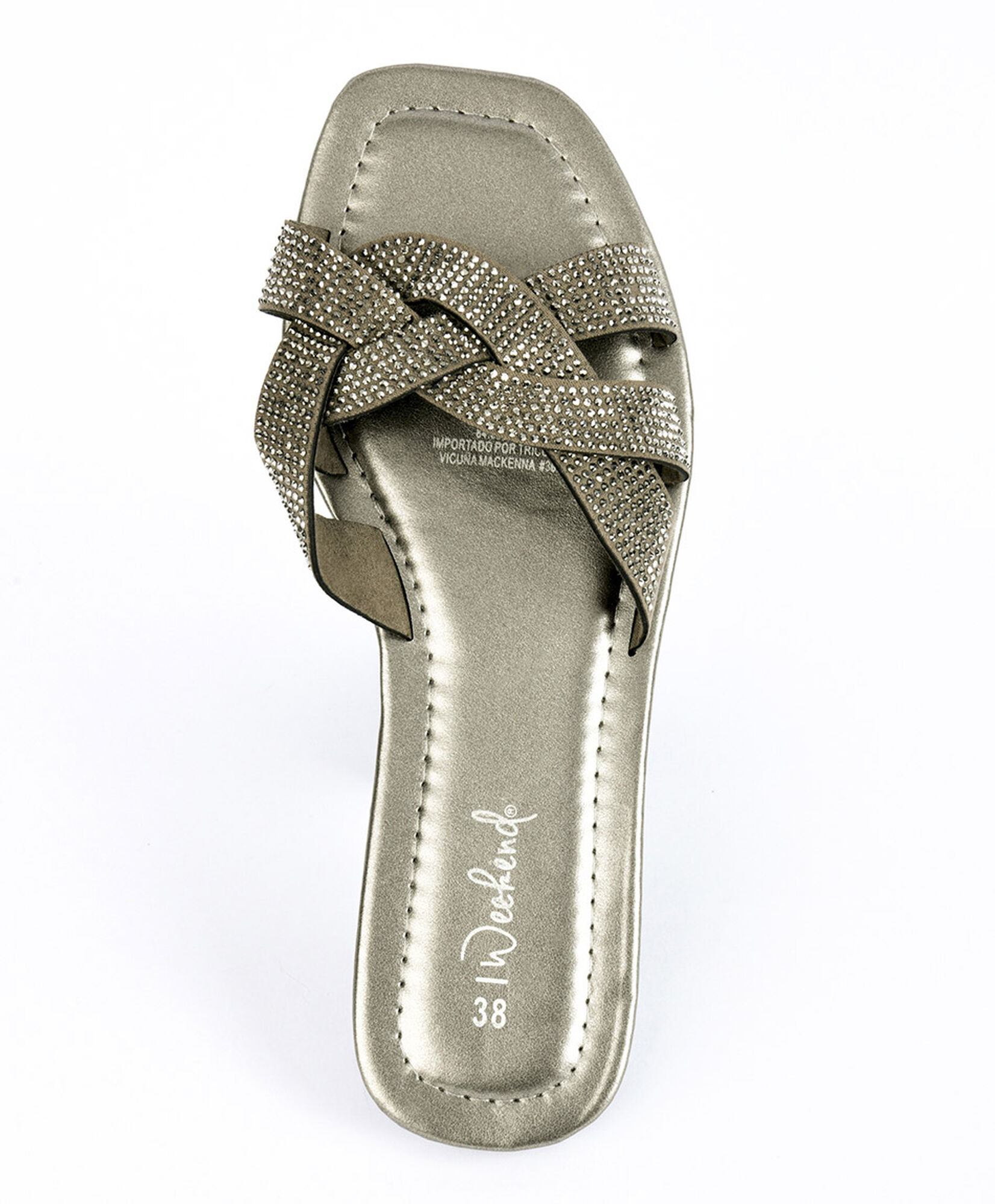Sandalia mujer brillante gris Sandalia mujer brillante gris