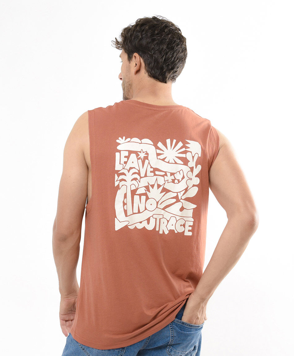 Polera hombre surf leave orange