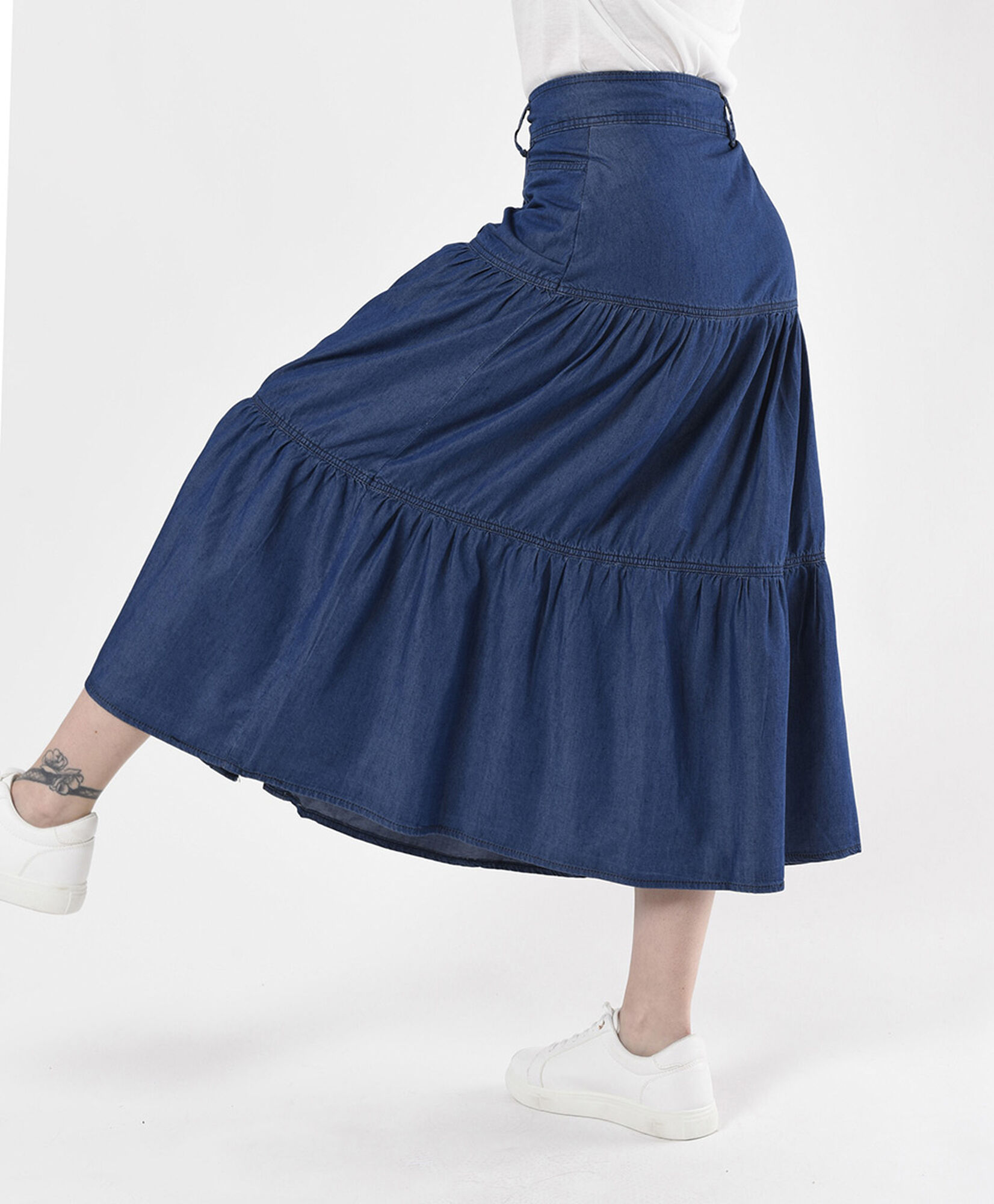 Falda larga mujer costuras y pinzas Falda larga mujer costuras y pinzas
