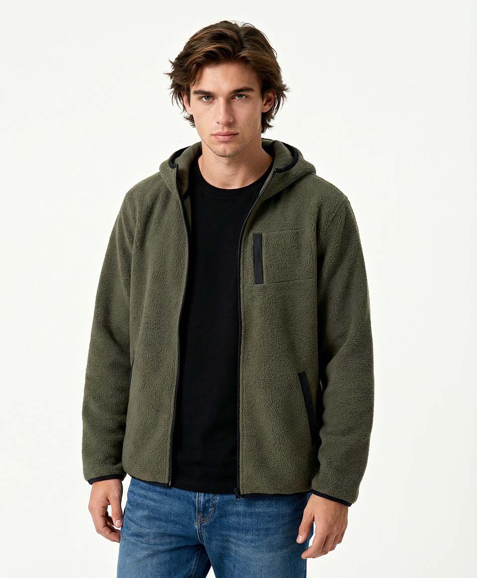 Polar hombre textura fleece suave