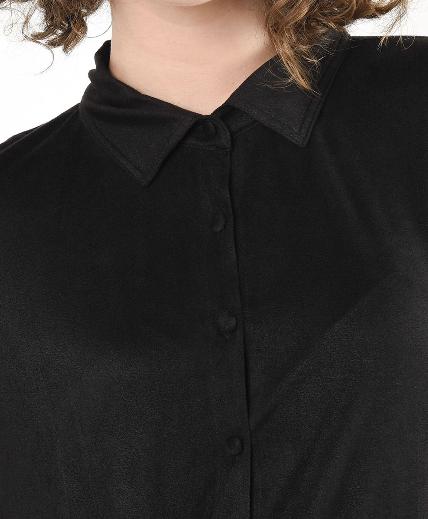 Blusa mujer lisa gamuza negra Blusa mujer lisa gamuza negra