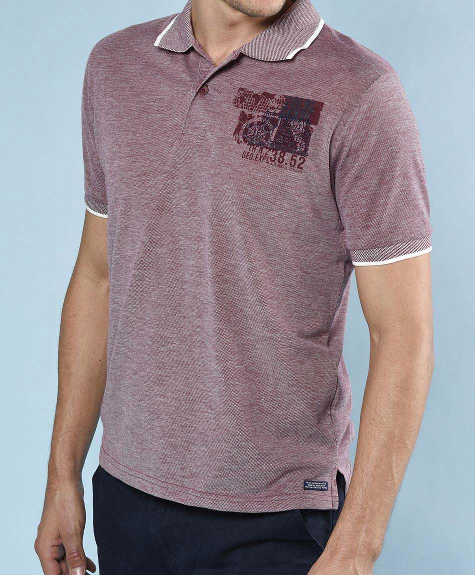 Polera manga corta cuello piqué Polera manga corta cuello piqué