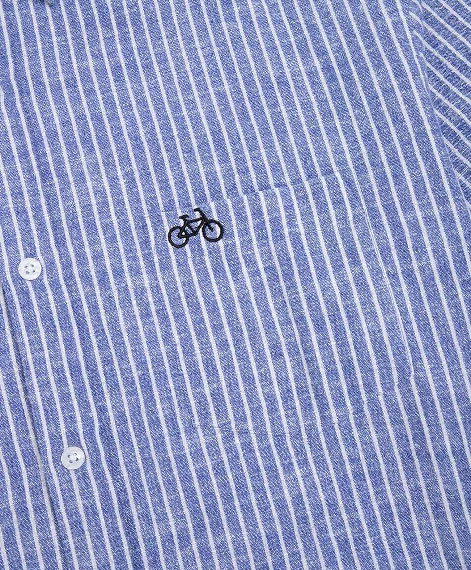 Camisa hombre l&iacute;neas azul