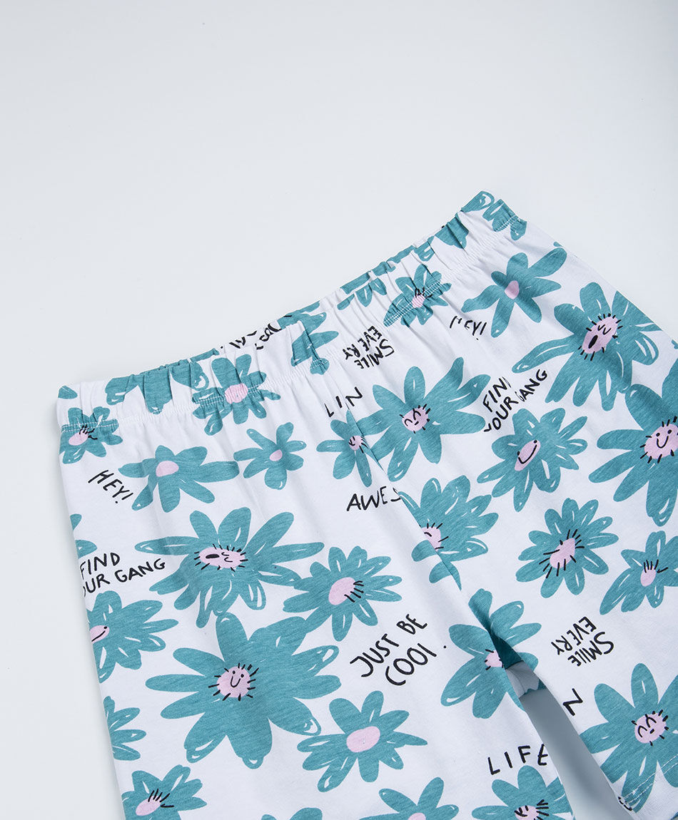 Short ni&ntilde;a biker floreado