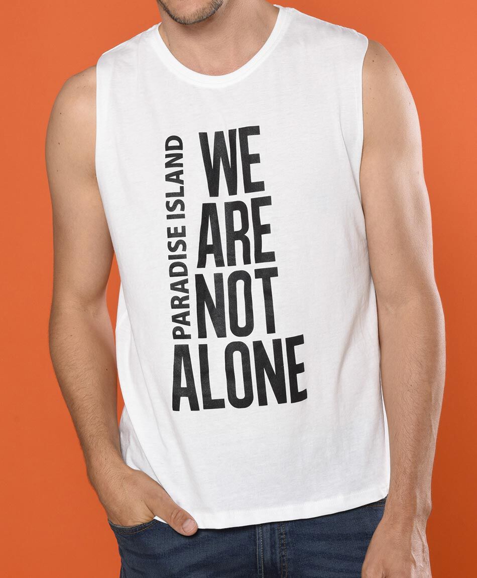 Polera sin mangas cuello redondo