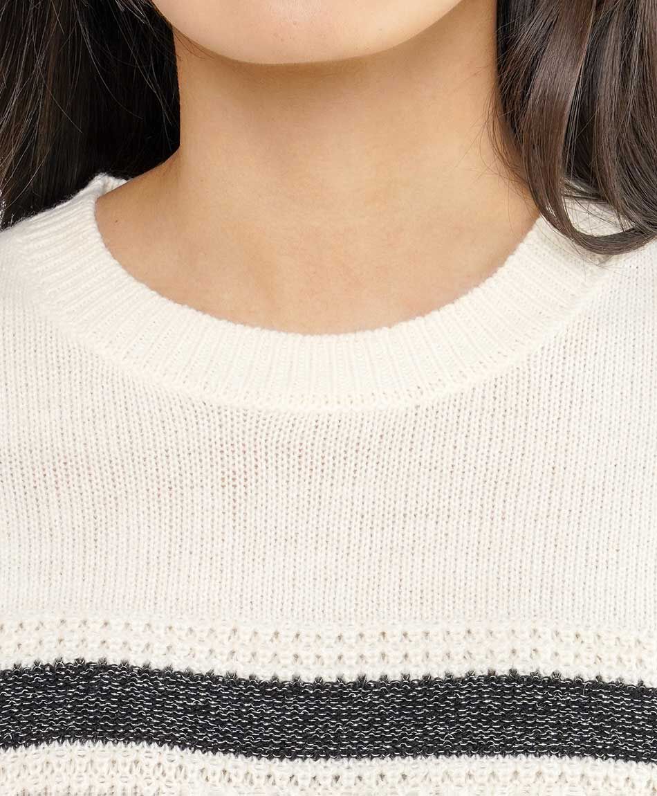 Sweater mujer dise&ntilde;o rayas metalicas