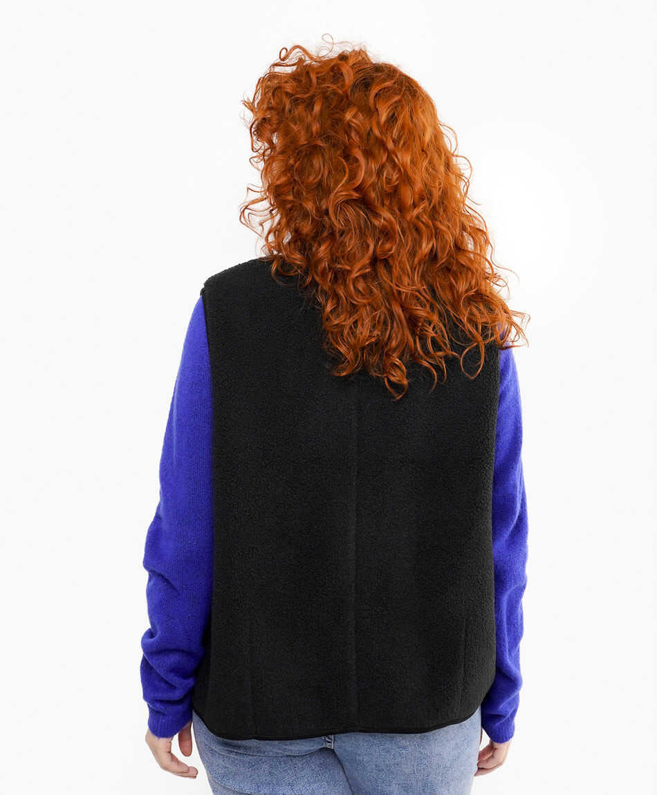 Polar mujer entallado sin mangas negro